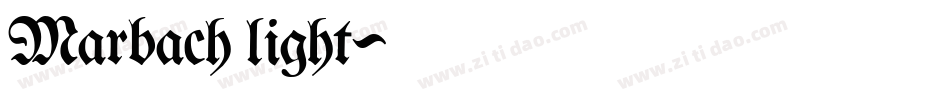 Marbach light字体转换